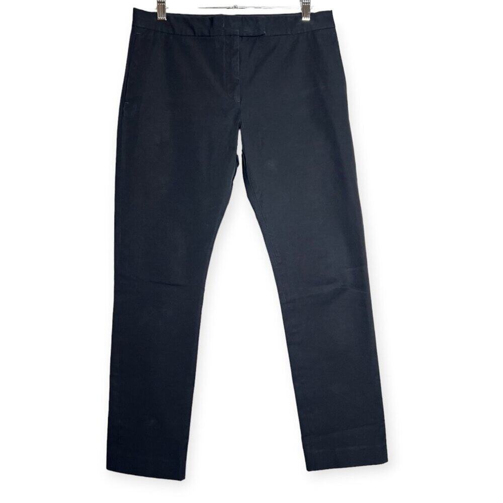 JOSEPH Finley Cotton Chino Pants Size 38 US 8 Black Straight Crop Tailored Pant